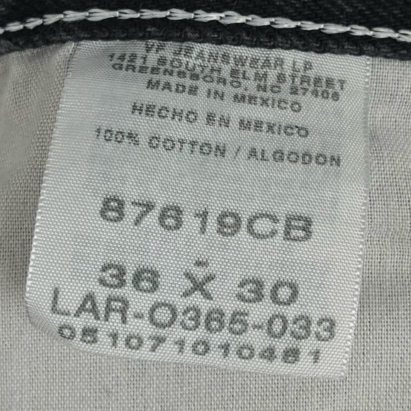 Vintage Rustler 36 X 30 Grunge Jeans Ridged Retro Straight Leg Jeans Workwear - Picture 5 of 7